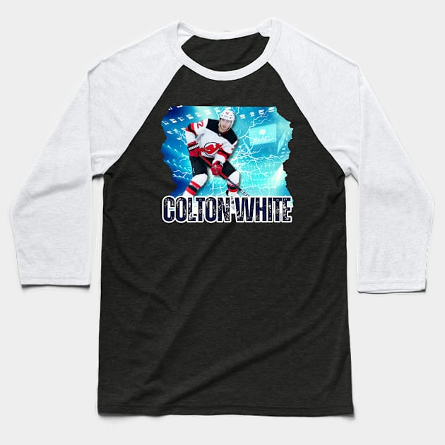 Colton White Baseball T-Shirt by Moreno Art